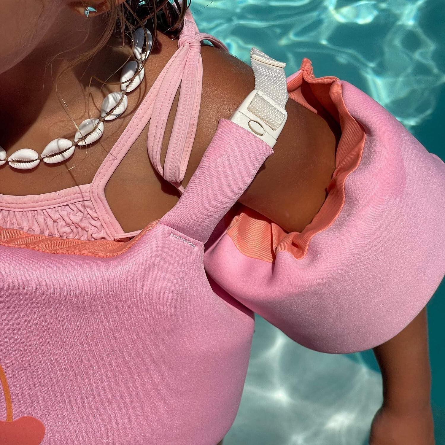SUNNYLiFE Toddler Puddle Jumper | Floatie Jacket 3-6 | Cotton Candy Cherry