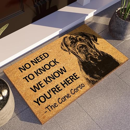 Cane Corso Long Ear Door Mat, Cane Corso We Know