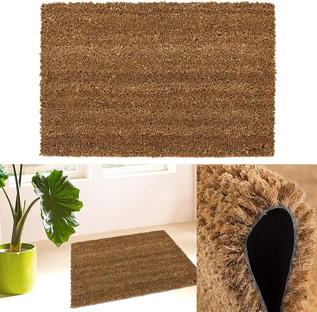Paillasson en Fibre de Coco Naturel 50x80 cm - Antidérapant et Résistant
