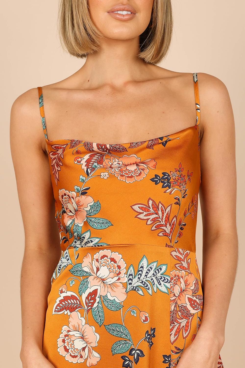 Petal & Pup Womens Alejandra Cowl Neck Midi Dress - Image 4