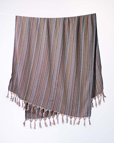 Teema Toallas - 100% algodón turco - Toalla de playa grande de gran tamaño - Sin arena - Secado rápido - Versátil y multiusos - The Labyrinth (negro)