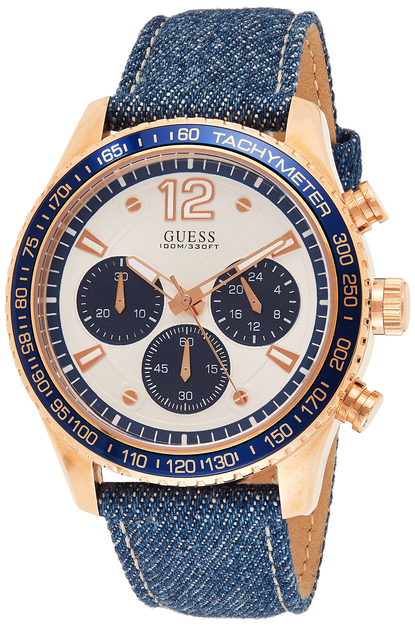 時計 GUESS WATCH Amazon.com: GUESS Men's 44mm Watch - Black Strap Black Dial