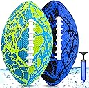 Jasonwell Pool Beach Water Football - 2Pack Strong Grip Waterproof Football for All-Weather Play Pool Toys Beach Games Outdoor Sports Toy Christmas Birthday Gifts for Kids Boys Teens Adults
