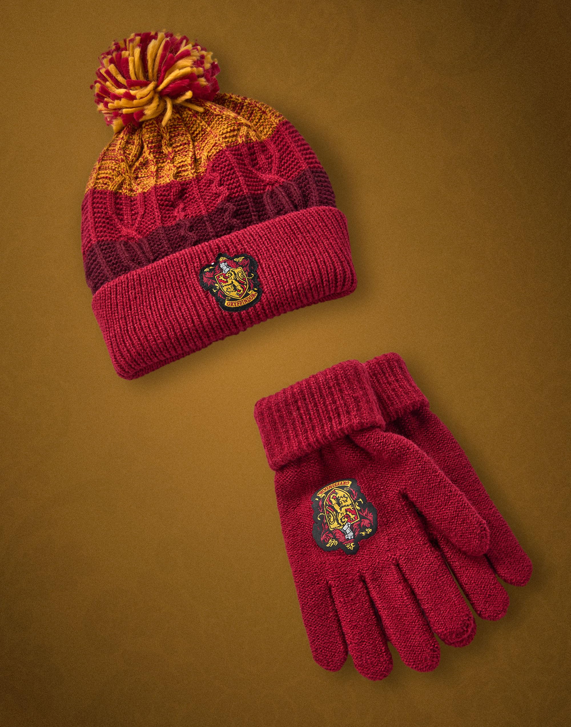 Harry Potter Hat And Gloves Set Kids Boys Girls Gryffindor