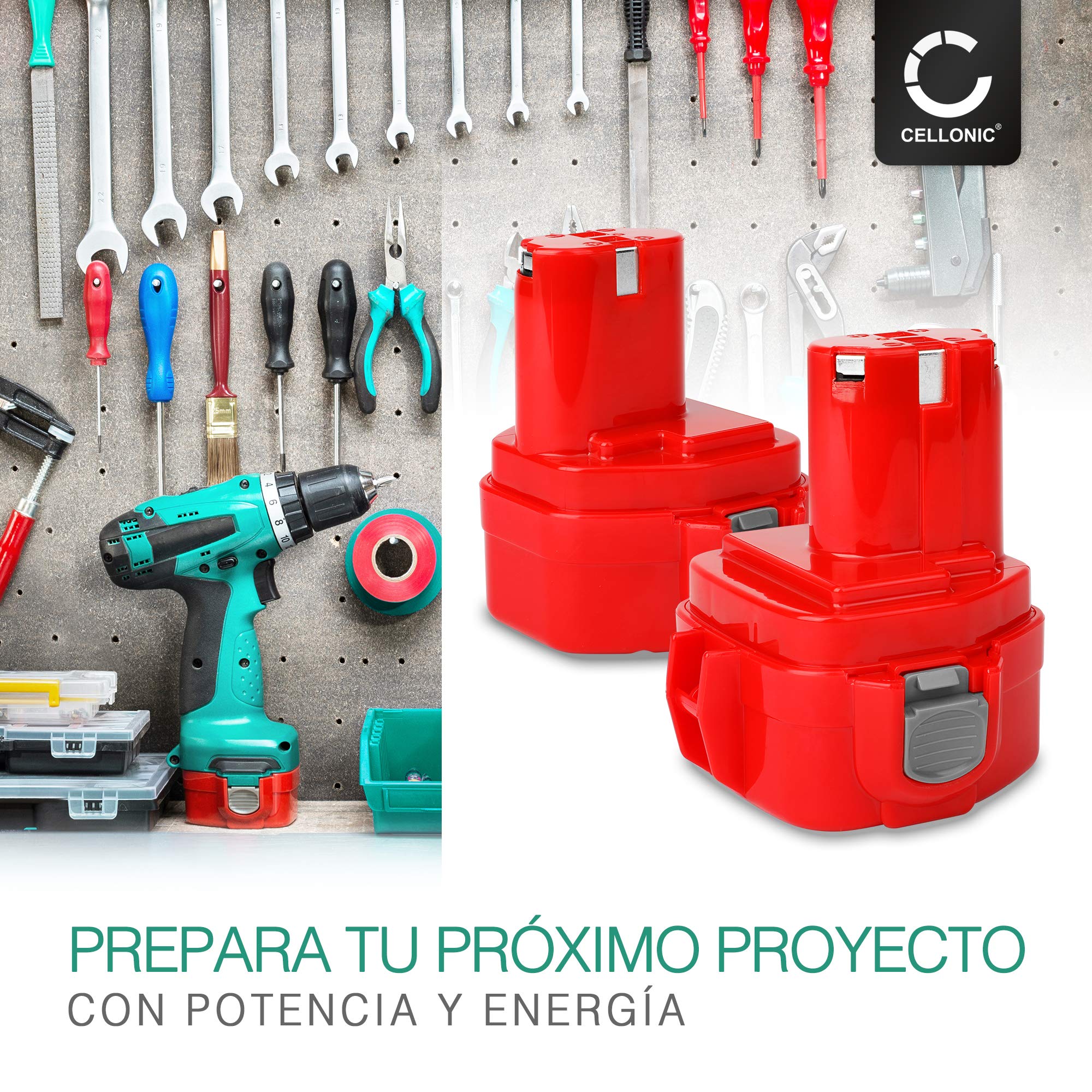 CELLONIC 2X Batería Compatible con Makita 6271D, 6270D, ML120, 6317D, 1222