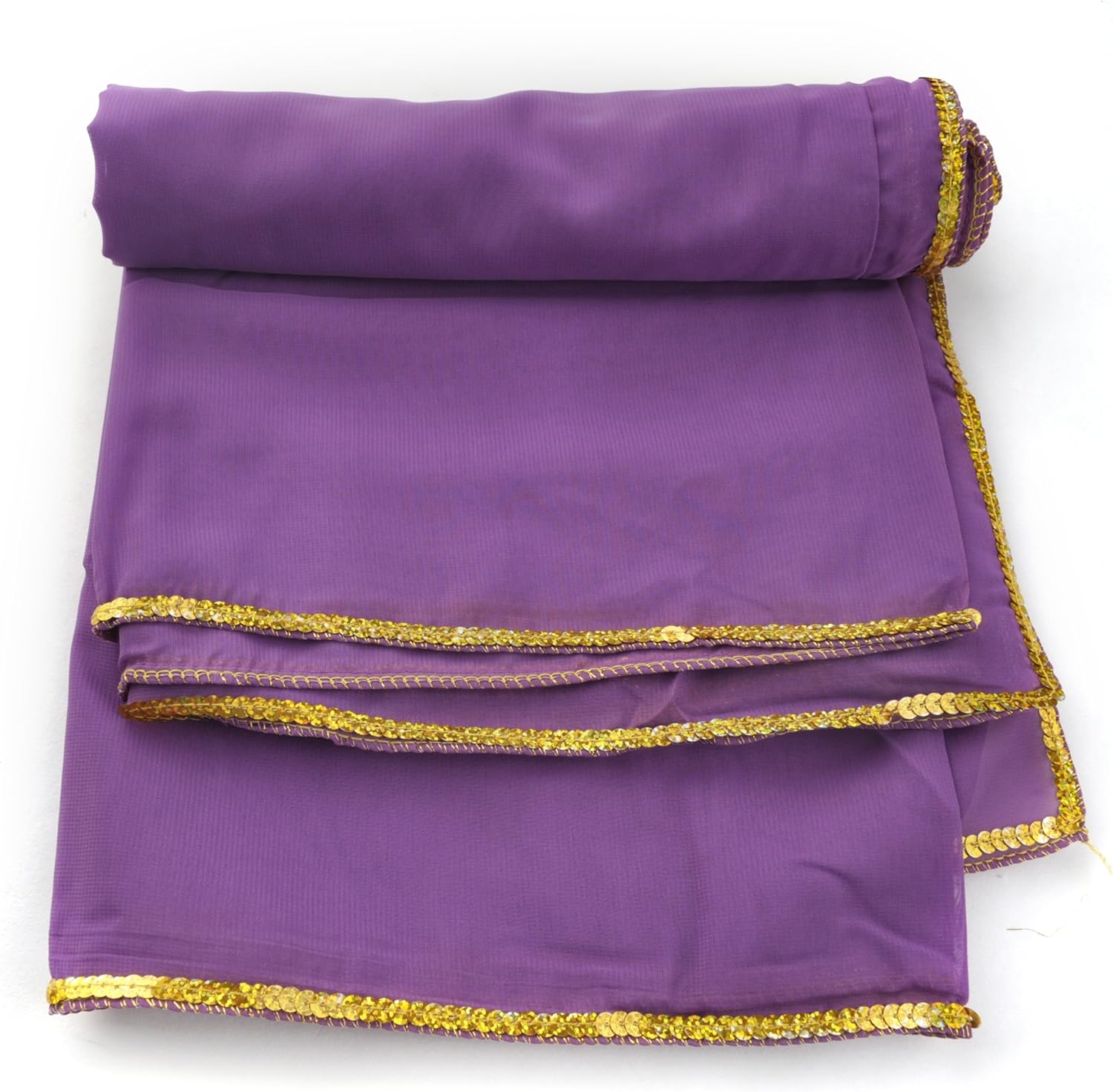 BellyLady Stunning Handmade Chiffon Belly Dance Veil, For Practice-White - Image 6