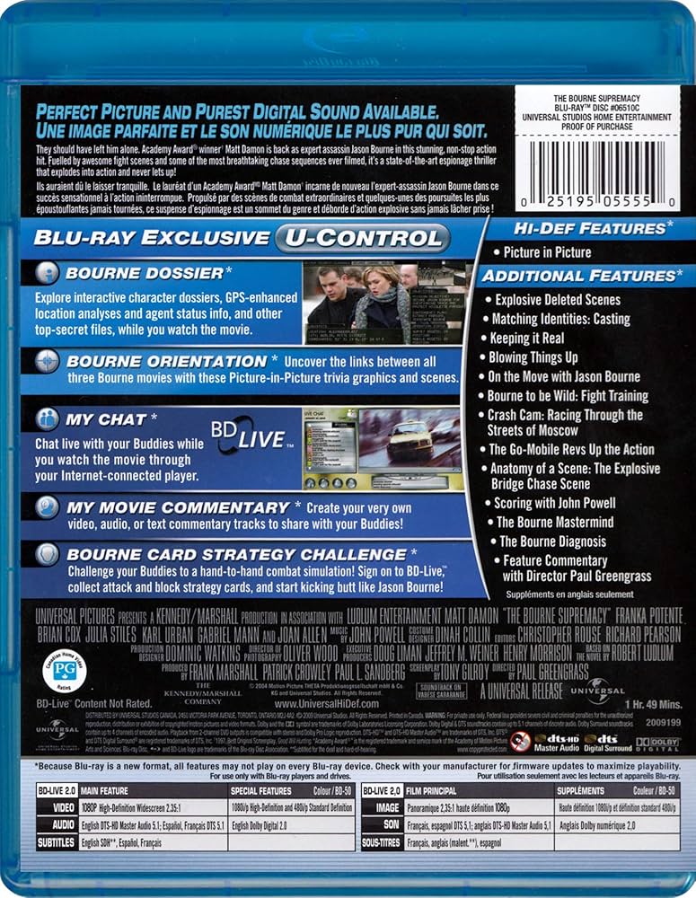 Amazon.in: Buy The Bourne Supremacy Blu-ray DVD, Blu-ray Online at