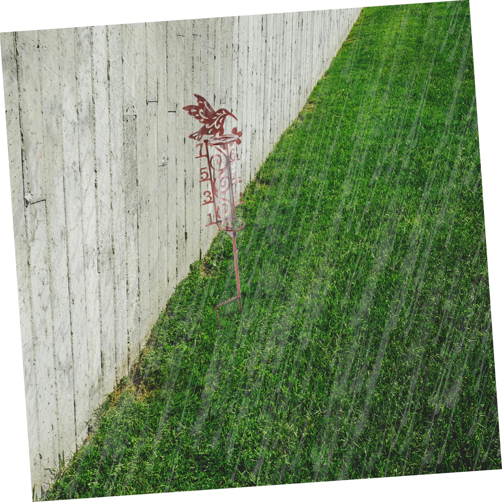 ULTECHNOVO 3stücke Rain Gauge Mit Metallpfahl Digitale Regenmessung Für Garten Präzise Dekoratives Design Für Terrassen Und Hinterhöfe Kapazität