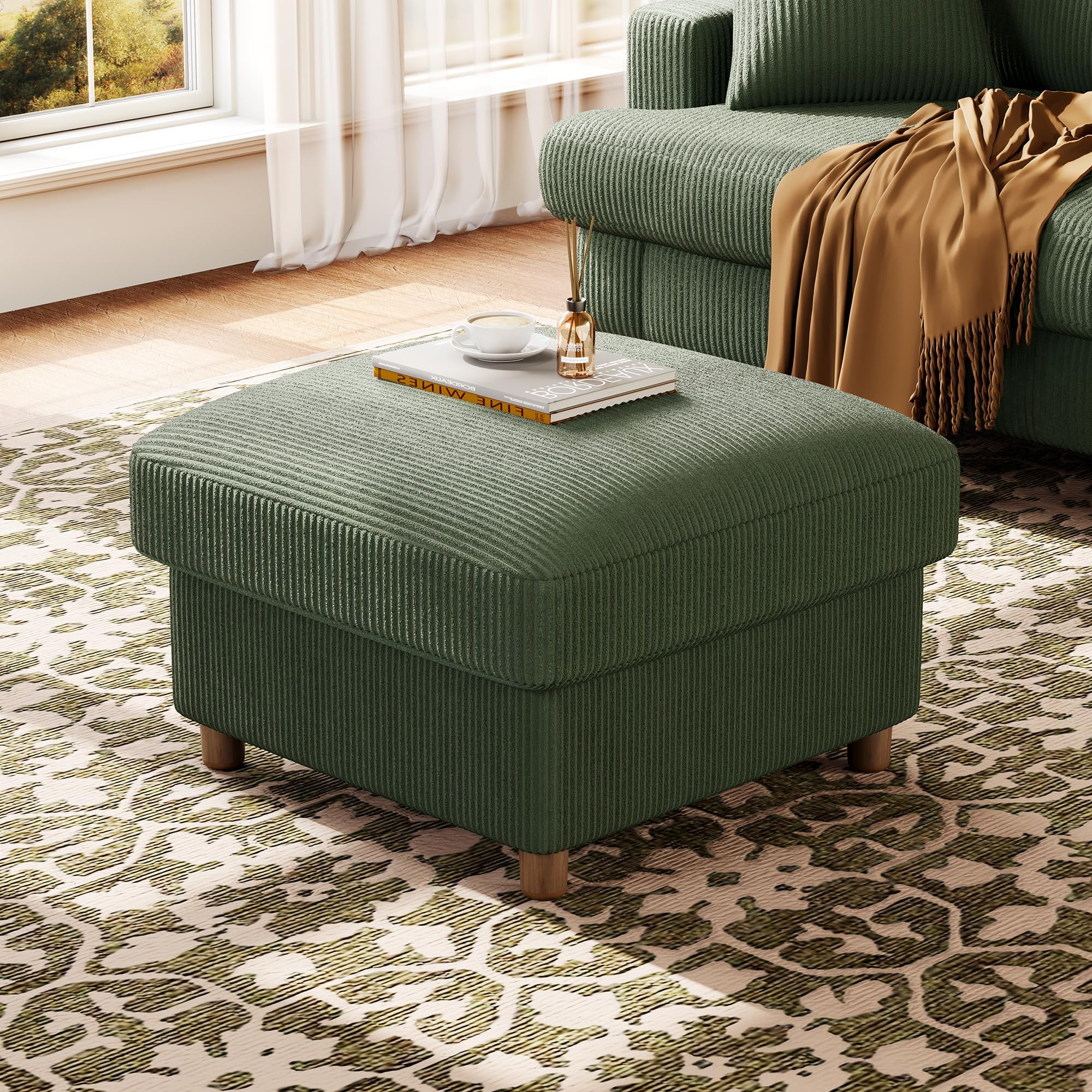 Amazon.com: Kidirect Corduroy Ottoman with Storage, 25