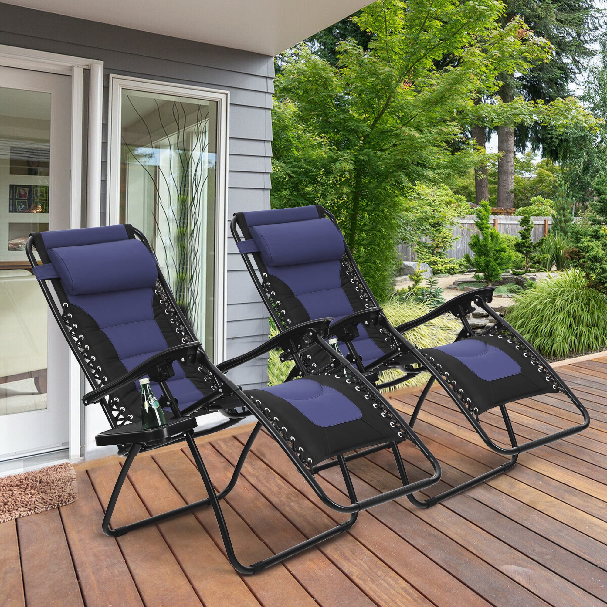 Set Of Two Reclining Zero Gravity Chairs atelieryuwa.ciao.jp