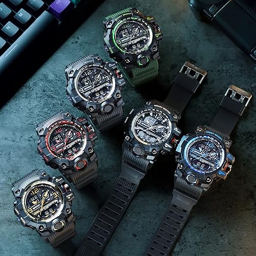 Miniatura 7 de Reloj militar deportivo para hombre, reloj táctico impermeable, reloj digital para exteriores, reloj con alarma de cara grande, cronómetro, reloj