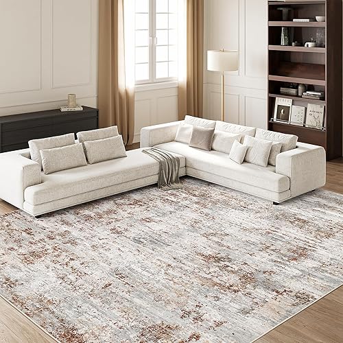 Miniatura 61 de Art&Tuft Alfombra Lavable, Alfombras de Área Abstractas con Respaldo Antideslizante, Alfombras Resistente a Manchas para Sala de Estar, Alfombra