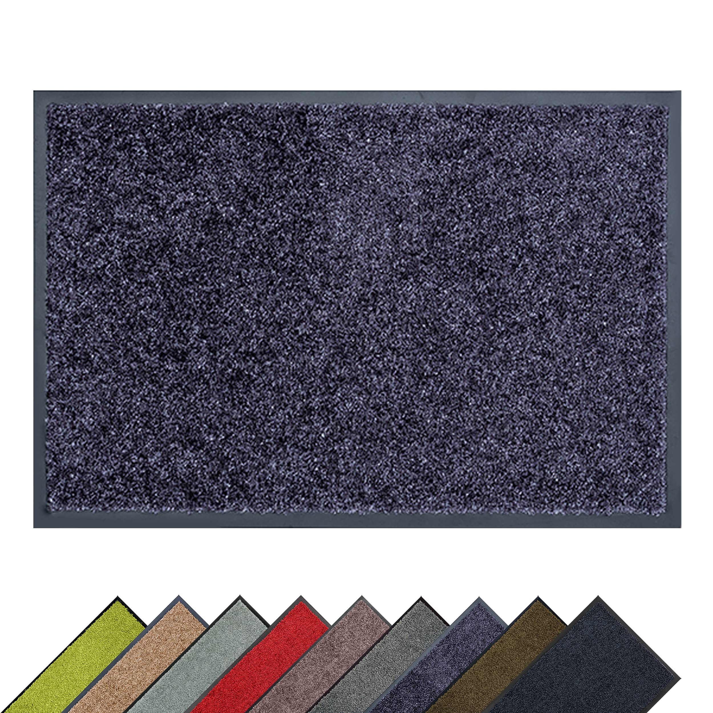Hochwertige Schmutzfangmatte wachbar - Blaugrau 90 x 150 cm (Rechteckig)