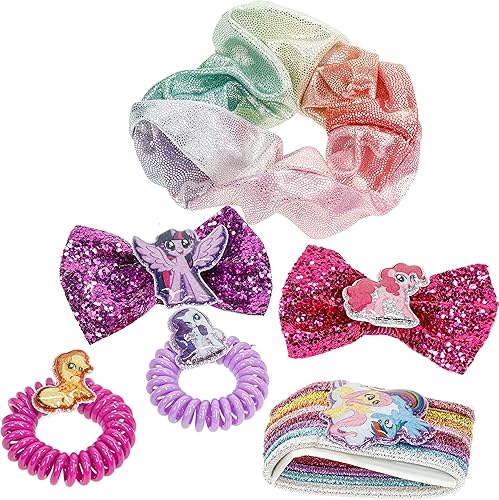 Miniatura 5 de My Little Pony - Mochila Townley Girl Bolsa de regalo de maquillaje cosmético incluye accesorios para el cabello y mochila de PVC transparente para