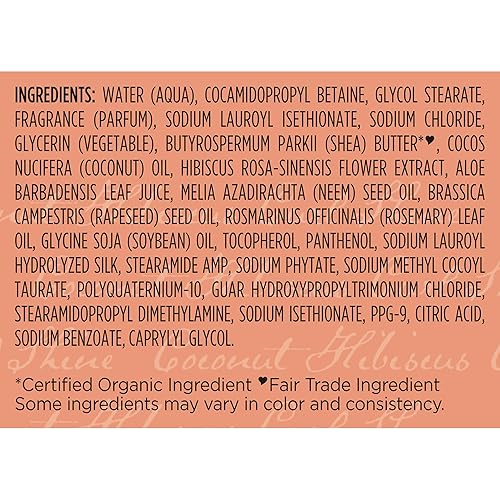 Miniatura 4 de Shampoo para cabello rizado de karité Humedad Hibiscus de coco 13 onzas