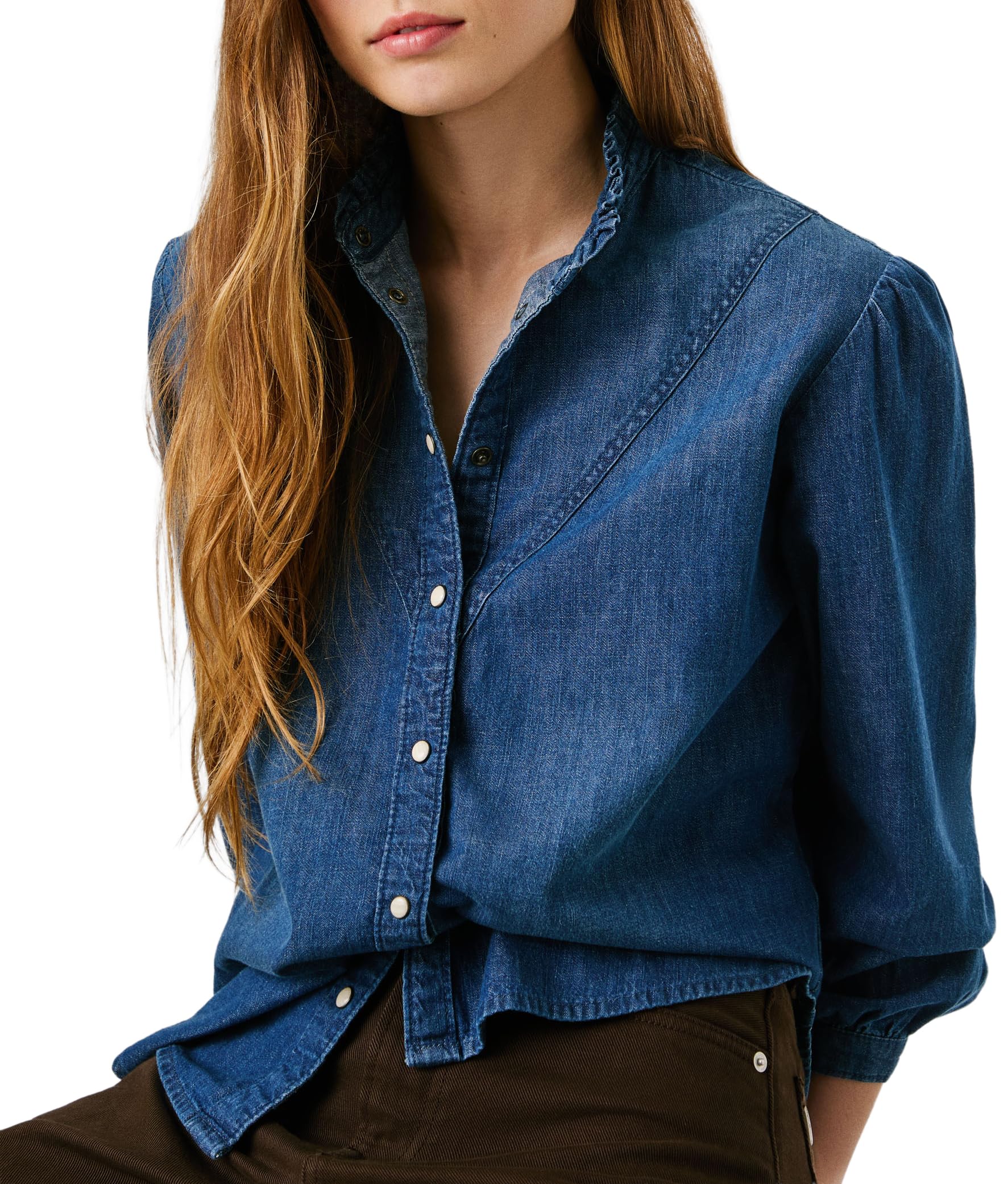 Pepe Jeans Regular Denim Blouse Camicia Donna (Pacco da 1)