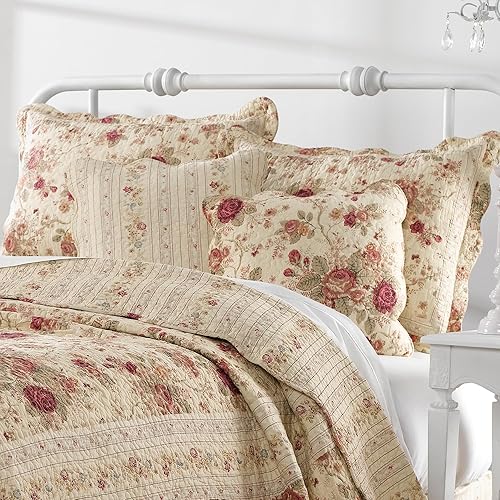 Miniatura 3 de Greenland Home Juego de edredón de 4 piezas, tamaño individualXL, color crudo