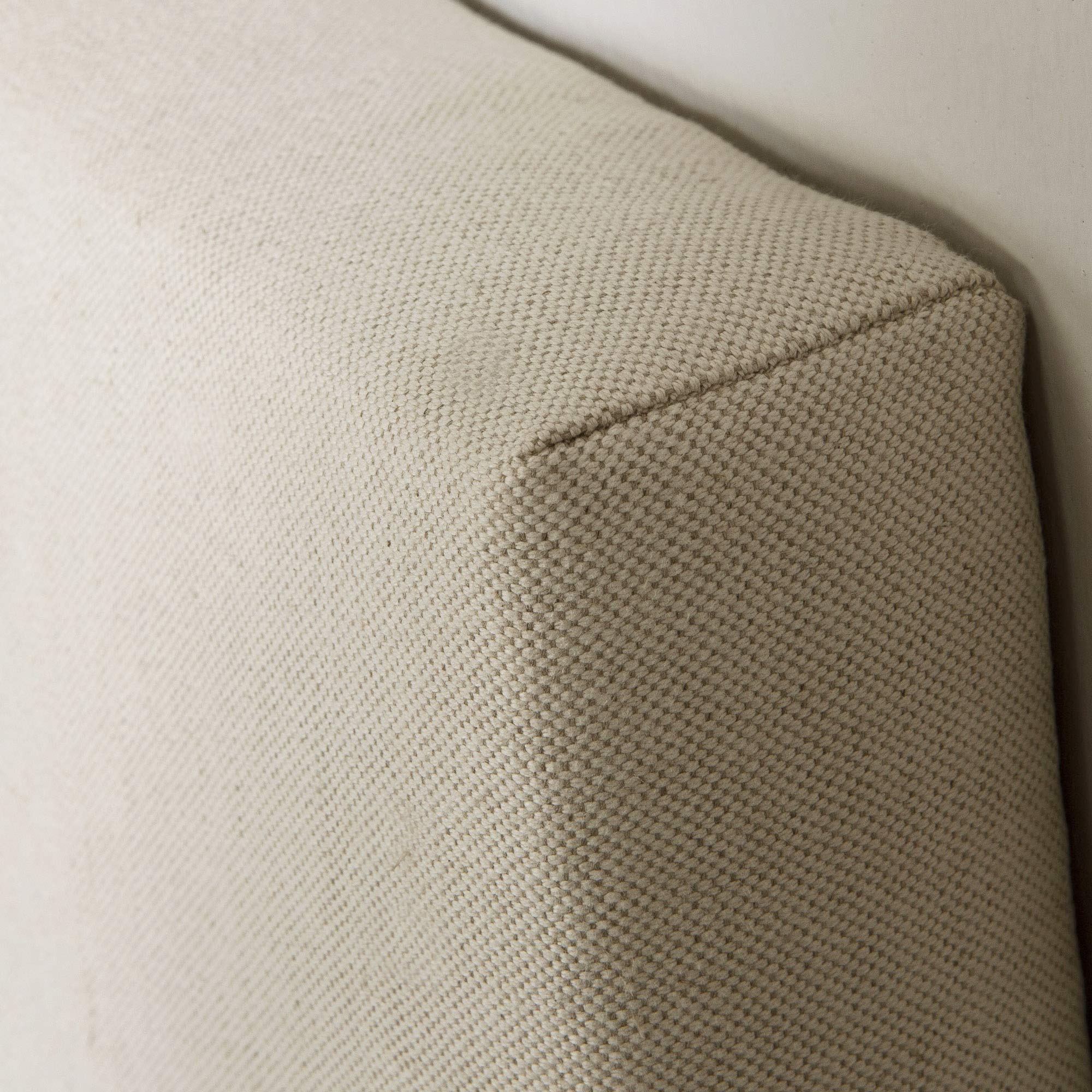 Cabecero tapizado Tagomago 140x60 cm de Lino Natural, para Cama 135 cm, Acolchado con Espuma, 8 cm de Grosor, Incluye herrajes para Colgar