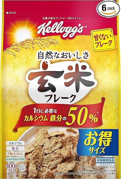 Amazon | ケロッグ 玄米フレーク 徳用袋 400G×6袋 | ケロッグ | 食品・飲料・お酒 通販