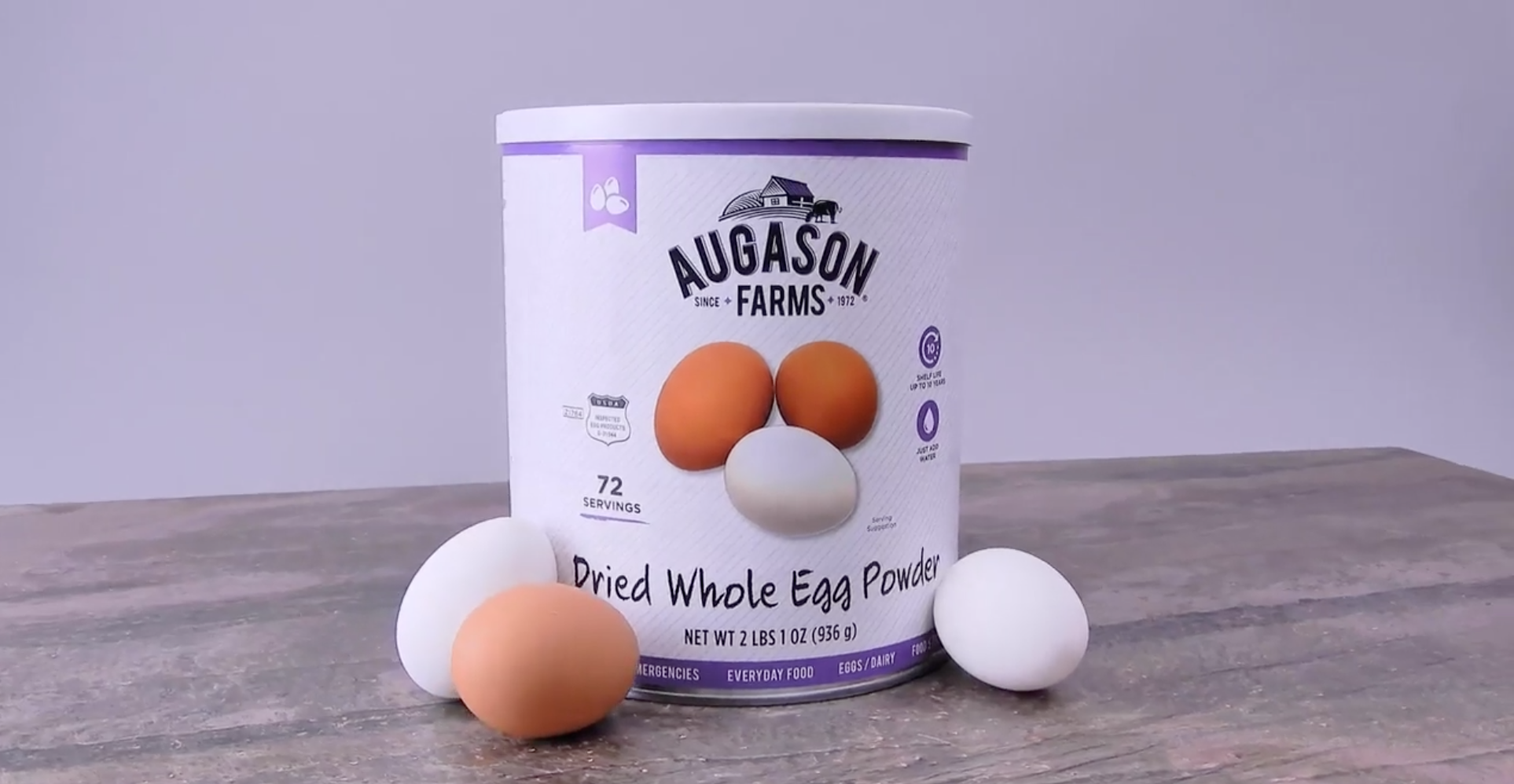 Amazon.com : Augason Farms Dried Whole Egg Powder 18 lb 6G Pail