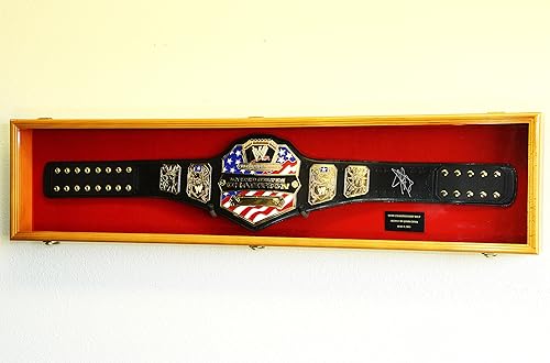 Miniatura 7 de sfDisplay.com,LLC. WWE WWF WWF Wrestling Championship - Caja para cinturón (64 pulgadas, acabado de madera negra, fondo negro)