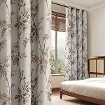 NICETOWN Rideaux noirs de Mallard 52 x 84 De pouce, 2 Ensemble de panneaux - Draps de fenêtre d'impression florale pour le salon & Chambre à coucher, Grommet thermique isolant efficace - Ferme & Style tropical