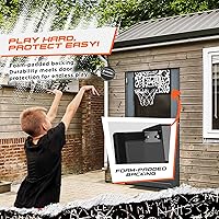 Vista 4 de Mini aro de baloncesto para puerta AND1: tablero antirroturas de 18x12, 2 mini balones de baloncesto y bomba manual incluida - Accesorio