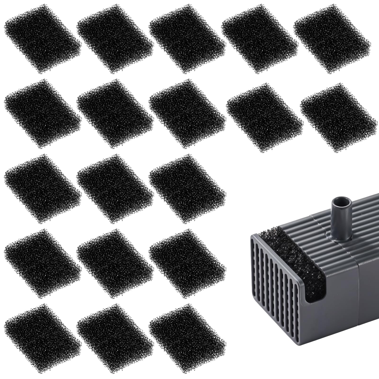 LXUEJIE 20 Stück Haustierbrunnenfilter, Filter für Katzenbrunnen Ersatz Filterschwamm Katze Filter Trinkbrunnen für Haustier Katze Brunnen