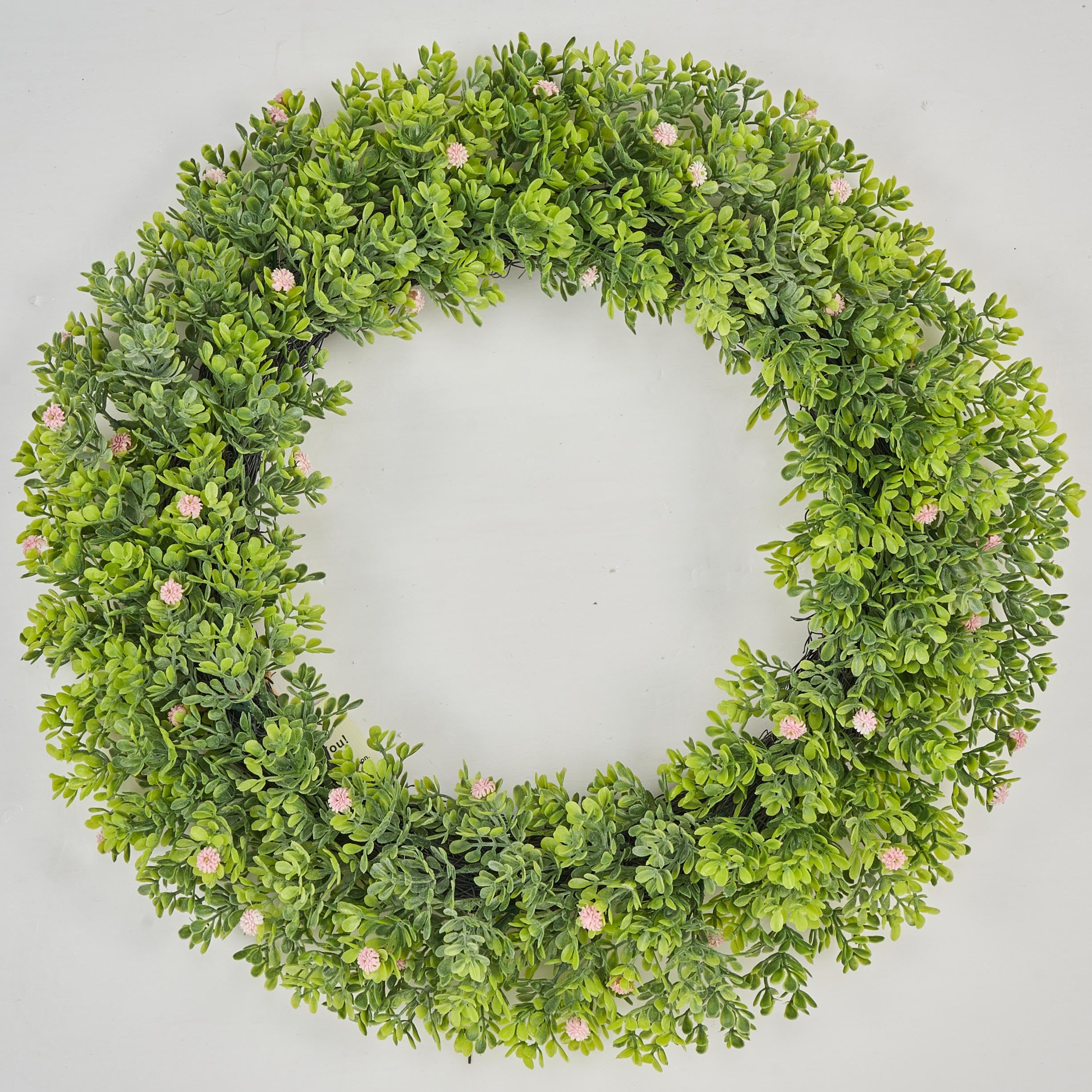 Avoeco D Boxwood Artificial Boxwood Wreath For Front Door - Year-Round Greenery, 20" Decorative Wreath With Flowers For Door Decor, Perfect For Farmhouse, Weddings, & Seasonal Décor (D Boxwood)