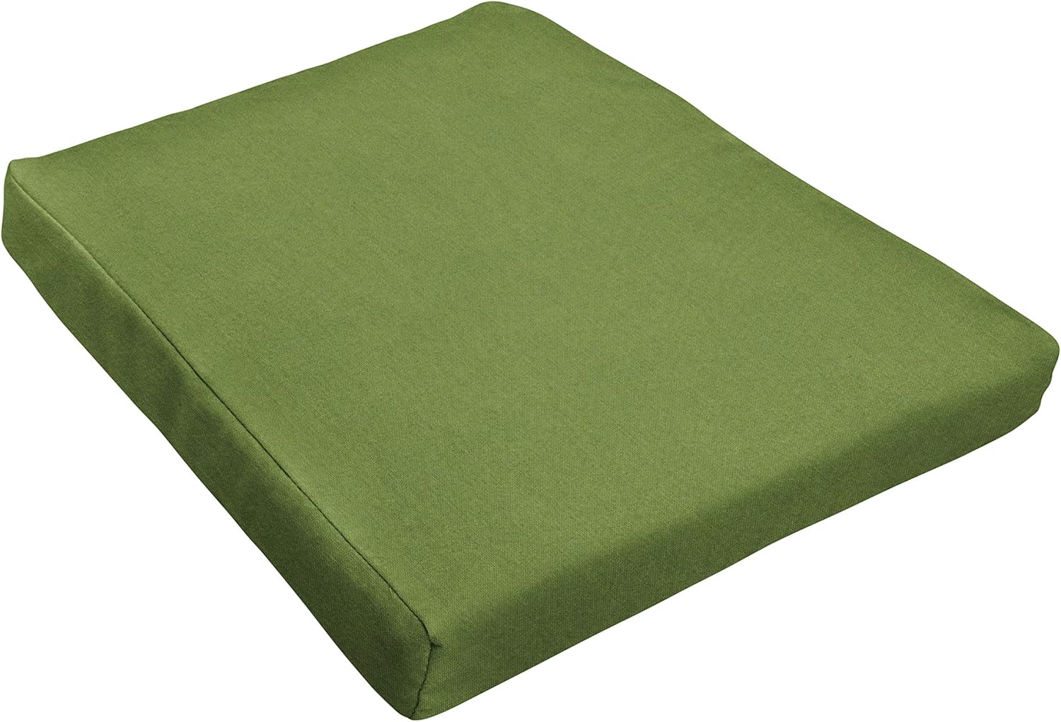 Sorra Home Sunbrella Bristol Tapered Chair Cushion - Fade & Water Resistant, Outdoor & Indoor Patio Seat Cushion with Plush Foam - Spectrum Cilantro (18" x 15" x 2.5")