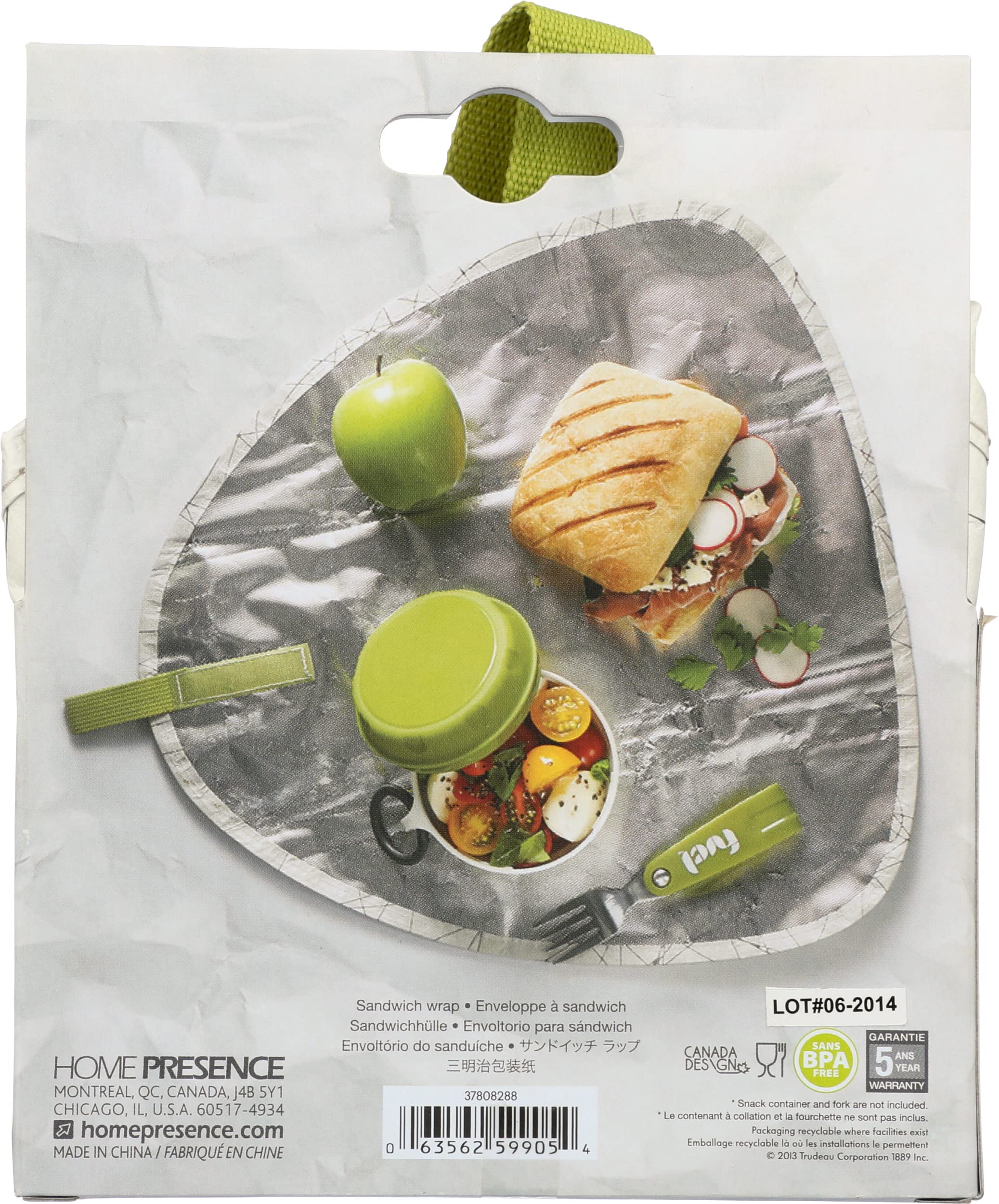 sandwich 使用 Amazon.com: TRUDEAU Fuel Sandwich Wrap, 1 EA: Home & Kitchen