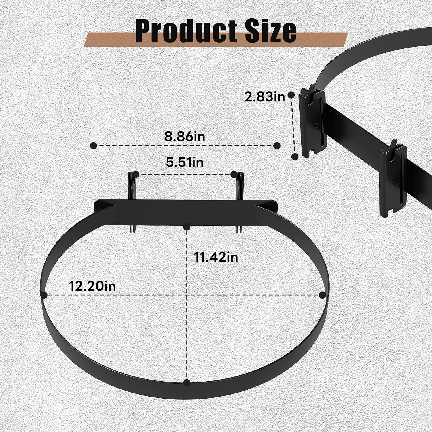 lesolar 2 Pcs E Track 5 Gallon Bucket Holder Wall Mounted Bucket Hanger E Track Accessories Heavy Duty E Track Rail Buckets Holder Organizer for Enclosed Trailer, Workshop, Garage(not include track)