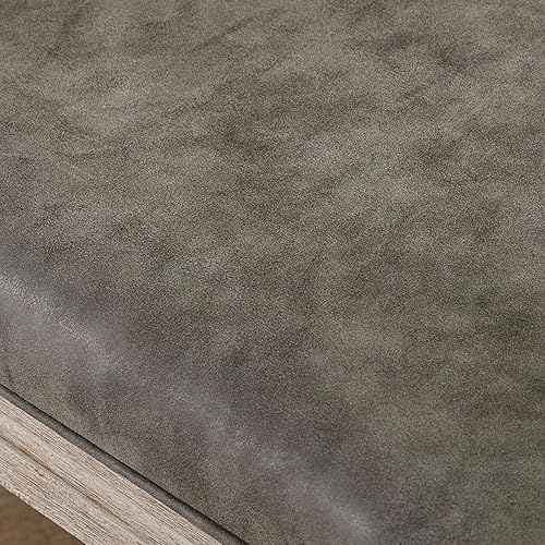 Miniatura 5 de Juego de 4 sillas de comedor de piel sintética, sillas de cocina de mediados de siglo, sillas Parsons tapizadas, sillas laterales con respaldo de