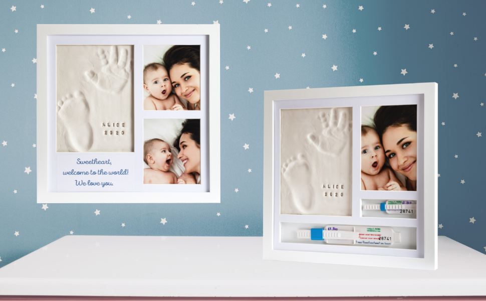 Kit Empreintes Pieds Et Mains Bébé PITI COT - Souvenir Naissance Baptême Avec Argile Et Accessoires (Fille Ou Garçon)