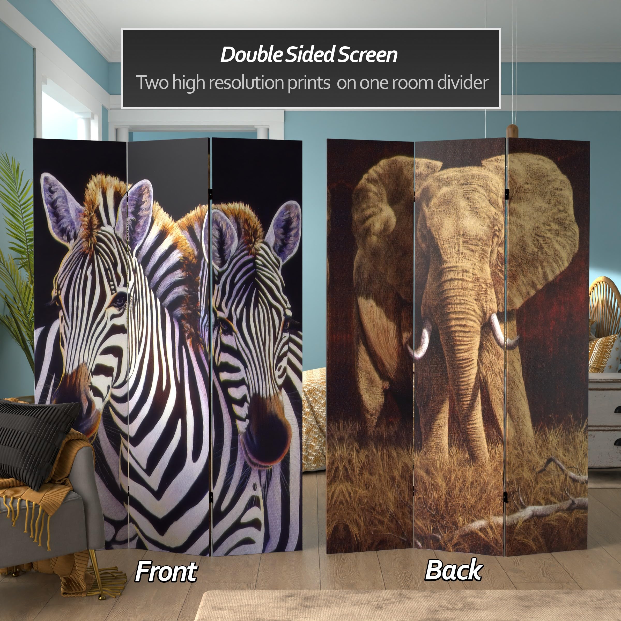 Amazon.com: Red Lantern 6 ft. Tall Double Sided Elephant and Zebra