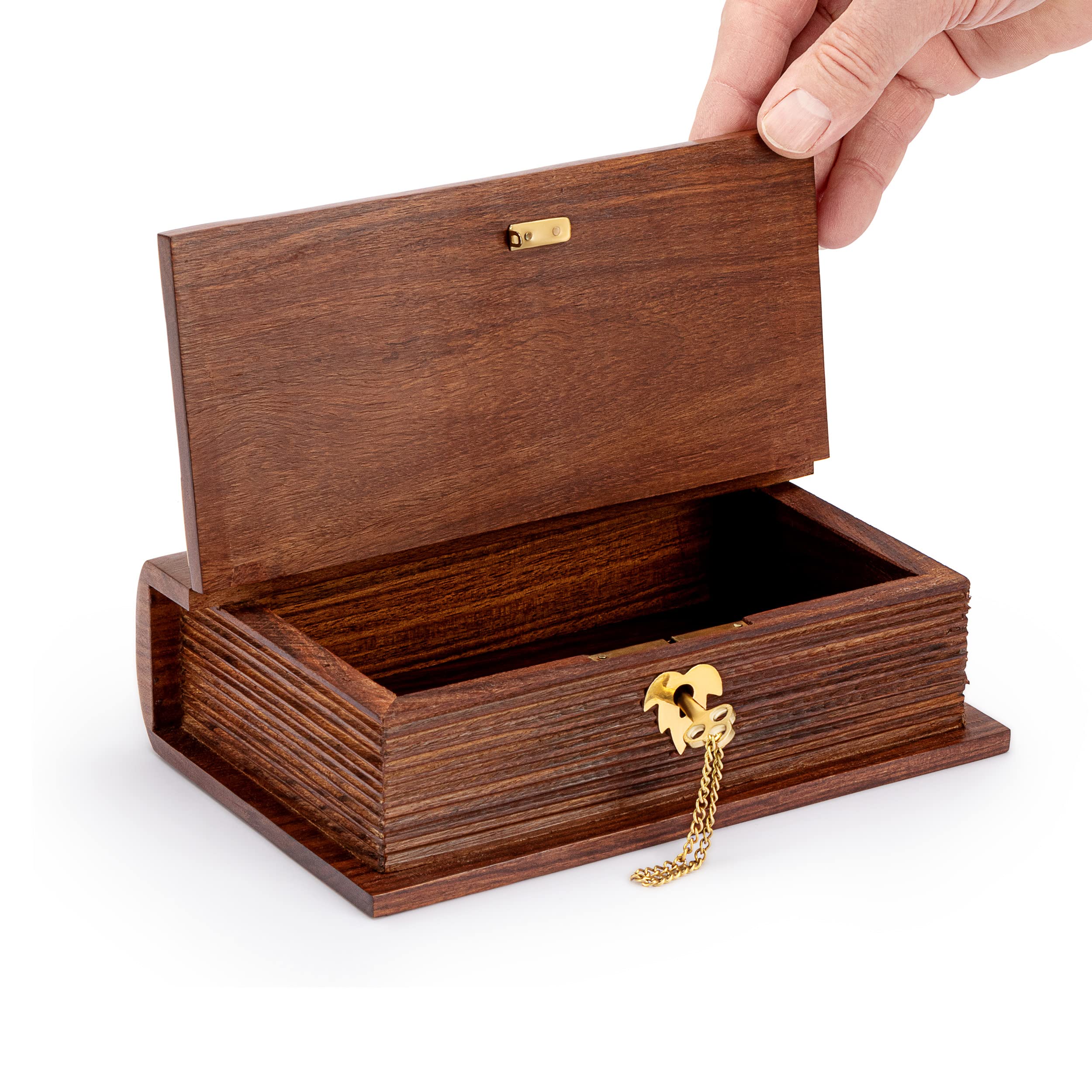 NKlaus Boîte à Clés Maritime Avec Noeud Forme Bateau En Bois Avec Verre 16,5x39x8,5cm 11716