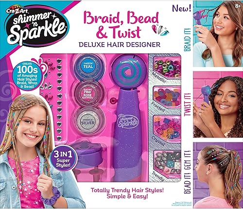 Miniatura 9 de Cra-Z-Art Shimmer 'n Sparkle Braid Bead and Twist Deluxe Hair Designer