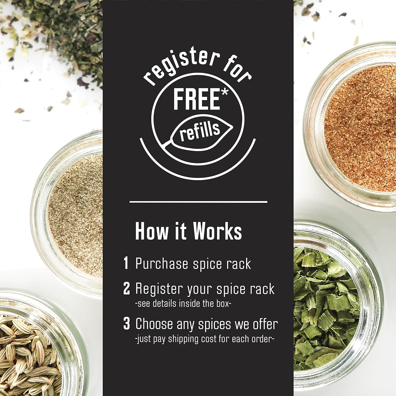 Kamenstein Warner 16-Jar Revolving Countertop Spice Rack Organizer with Free Spice Refills for 5 Years: Home & Kitchen