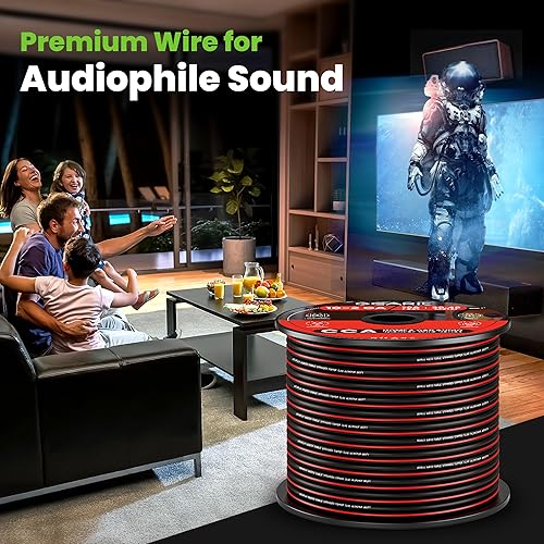 Miniatura 8 de GearIT Pro Series - Cable de altavoz de calibre 14 AWG (20 pies20.0 ft), gran uso para altavoces de cine en casa y altavoces de automóvil, color
