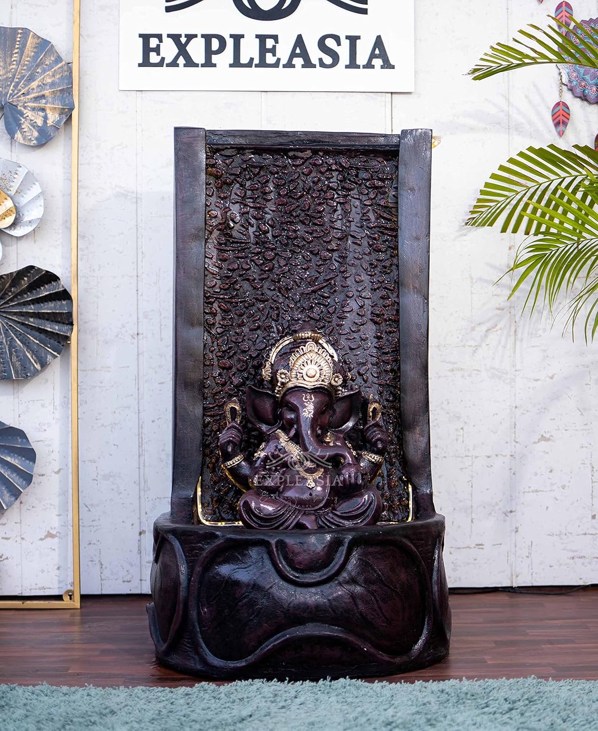 Expleasia, Exuberant & Luxury Decor Slate Ganesha Water Fountain for