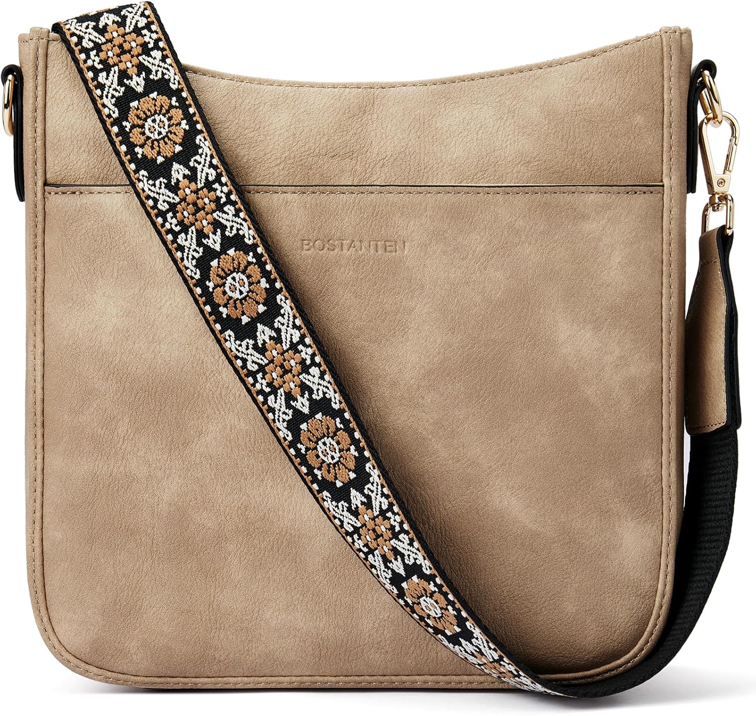 BOSTANTEN Crossbody Bags for Women Trendy Vegan Leather Hobo Purses Shoulder Handbags Wide Shoulder Strap - Image 8