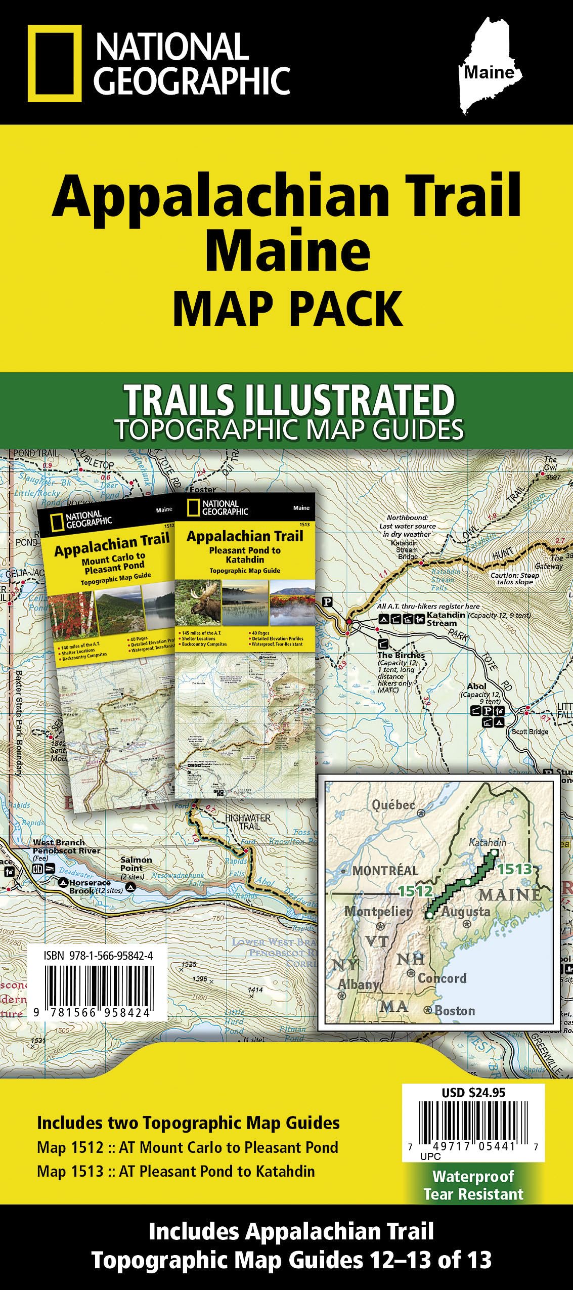 Appalachian Trail: Maine [Map Pack Bundle] (National Geographic Trails Illustrated Map)