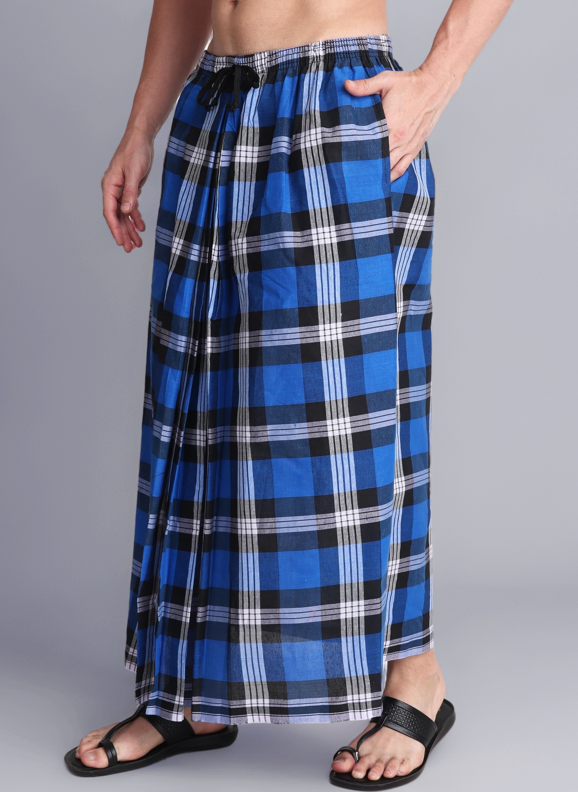 Premium Cotton Elastic Lungis 1 Piece