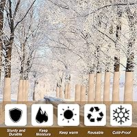 Vista 6 de Rollos de arpillera natural para jardinería, tronco de árbol, protector de árbol, vendaje de plantas para mantener el calor e hidratación