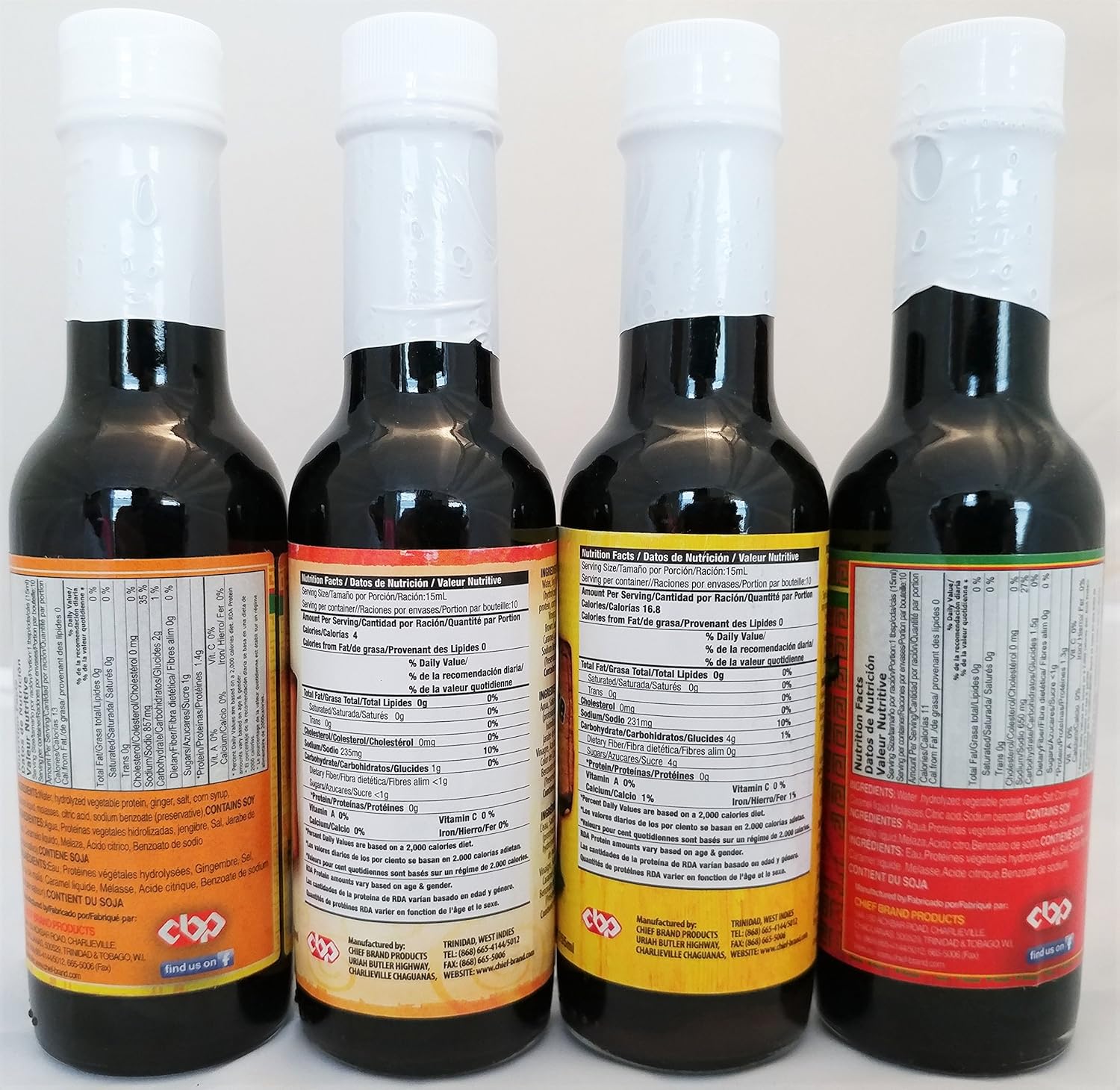 Seasoning Variety 4pk (GARLIC SOYSAUCE-GINGER SOY SAUCE-WORCESTERSHIRE SAUCE-TERIYAKI SAUCE)