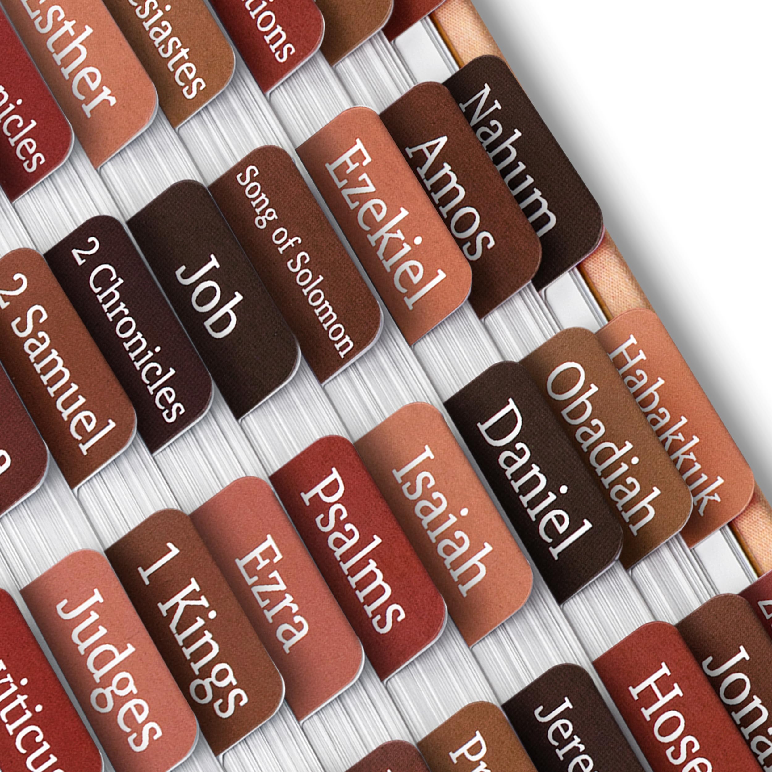 Mr. Pen- Bible Tabs, 75 Tabs, Hot Chocolate Glow, Laminated Bible Tabs for Women and Men, Bible Tabs for Study Bible, Bible Index Tabs, Bible Book Tabs, Bible Labels Tabs, Mr Pen Bible Tabs