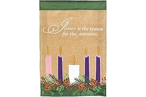 Magnolia Garden Jesus Reason Season Advent 13 x 18 Polyester Outdoor Hanging Garden Flag