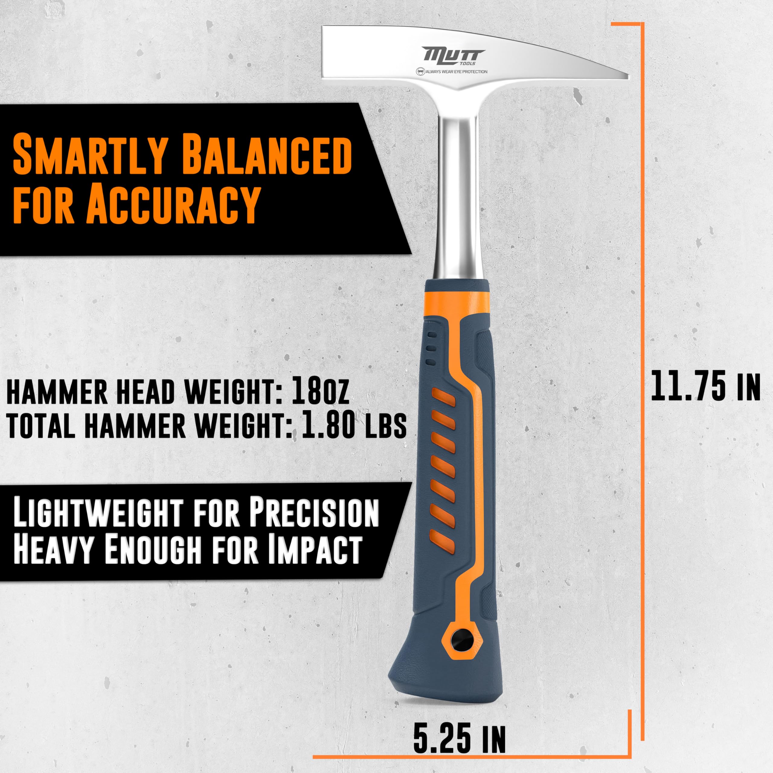 Mutt Tools Sheet Metal Hammer - HVAC & Metalworking -5