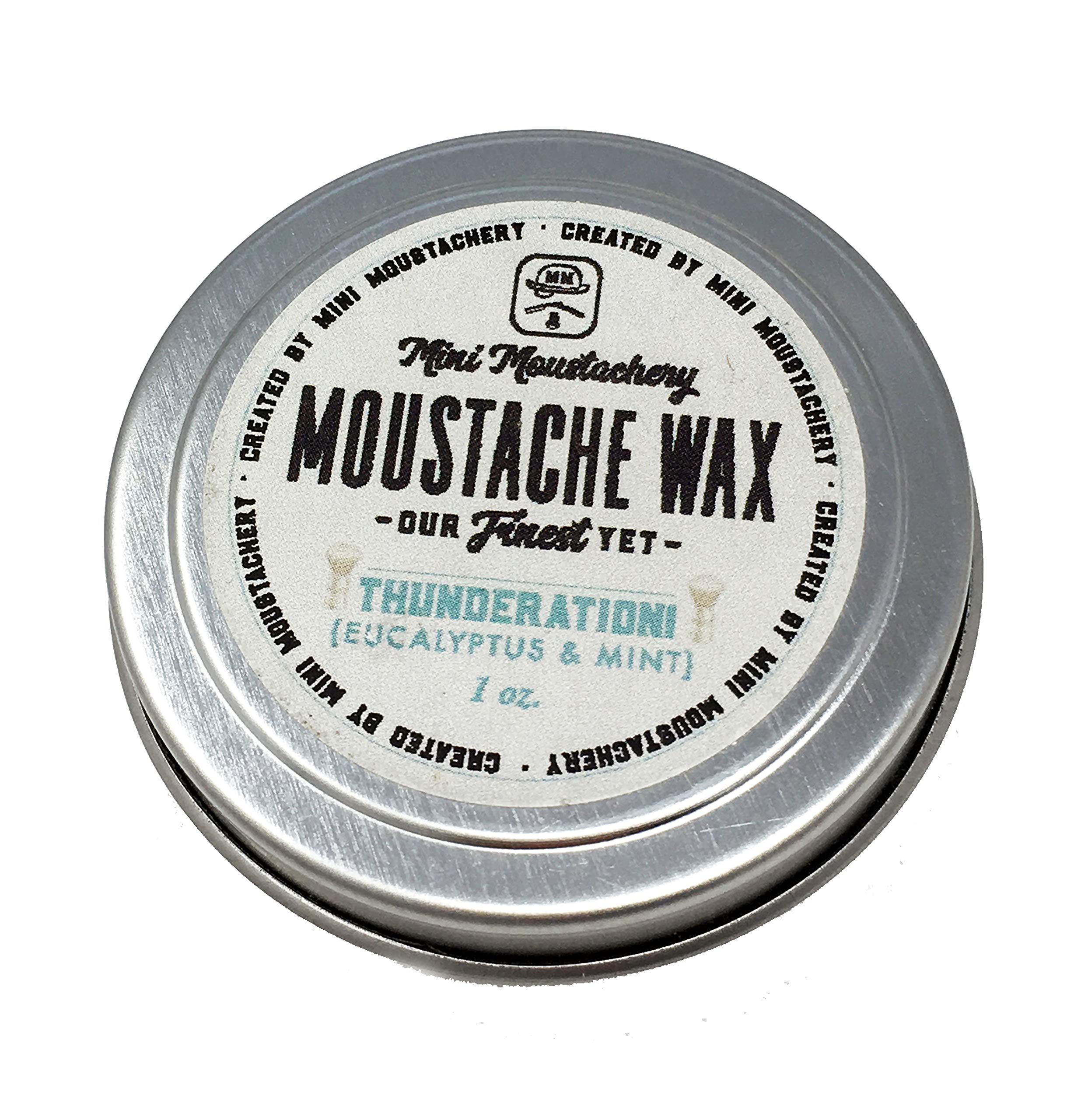 Mini Moustachery Wax Thunderation (Eucalyptus & Mint)