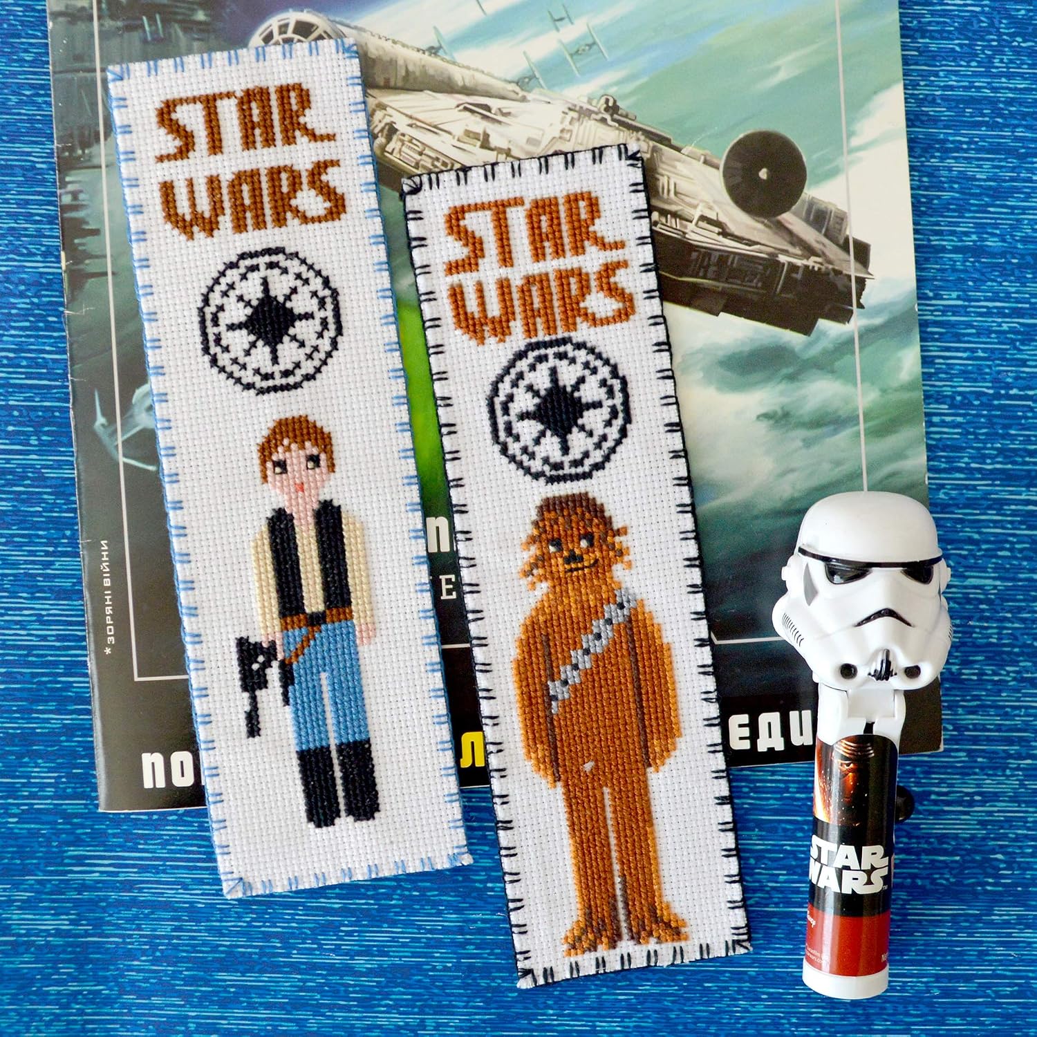 Personalized.Design Embroidery Kit 'Star Wars: Chewbacca' - DIY Cross-Stitching Bookmark